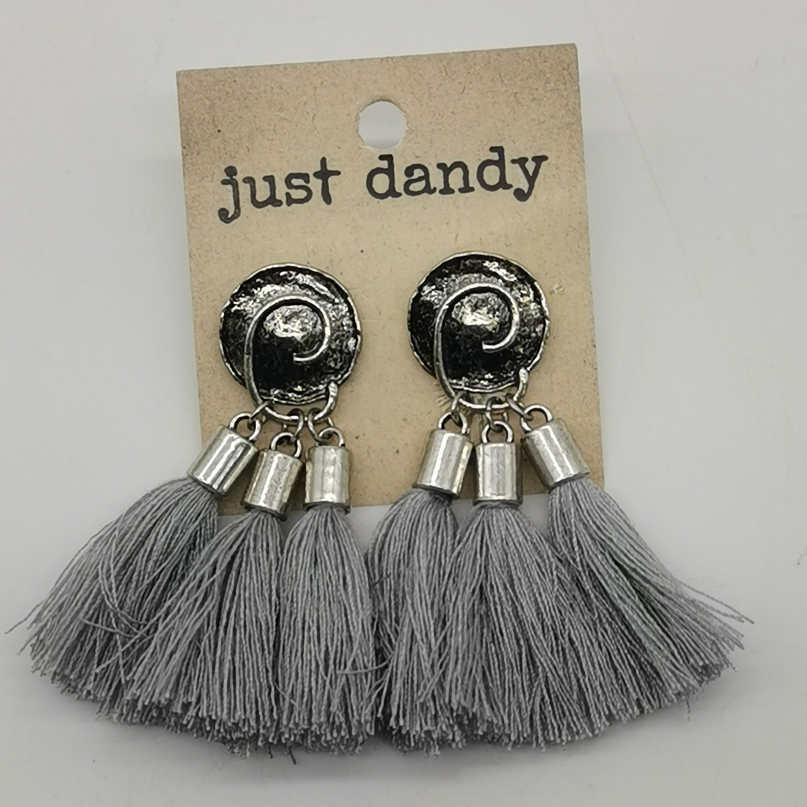 Grey tassel earrings Clearance
