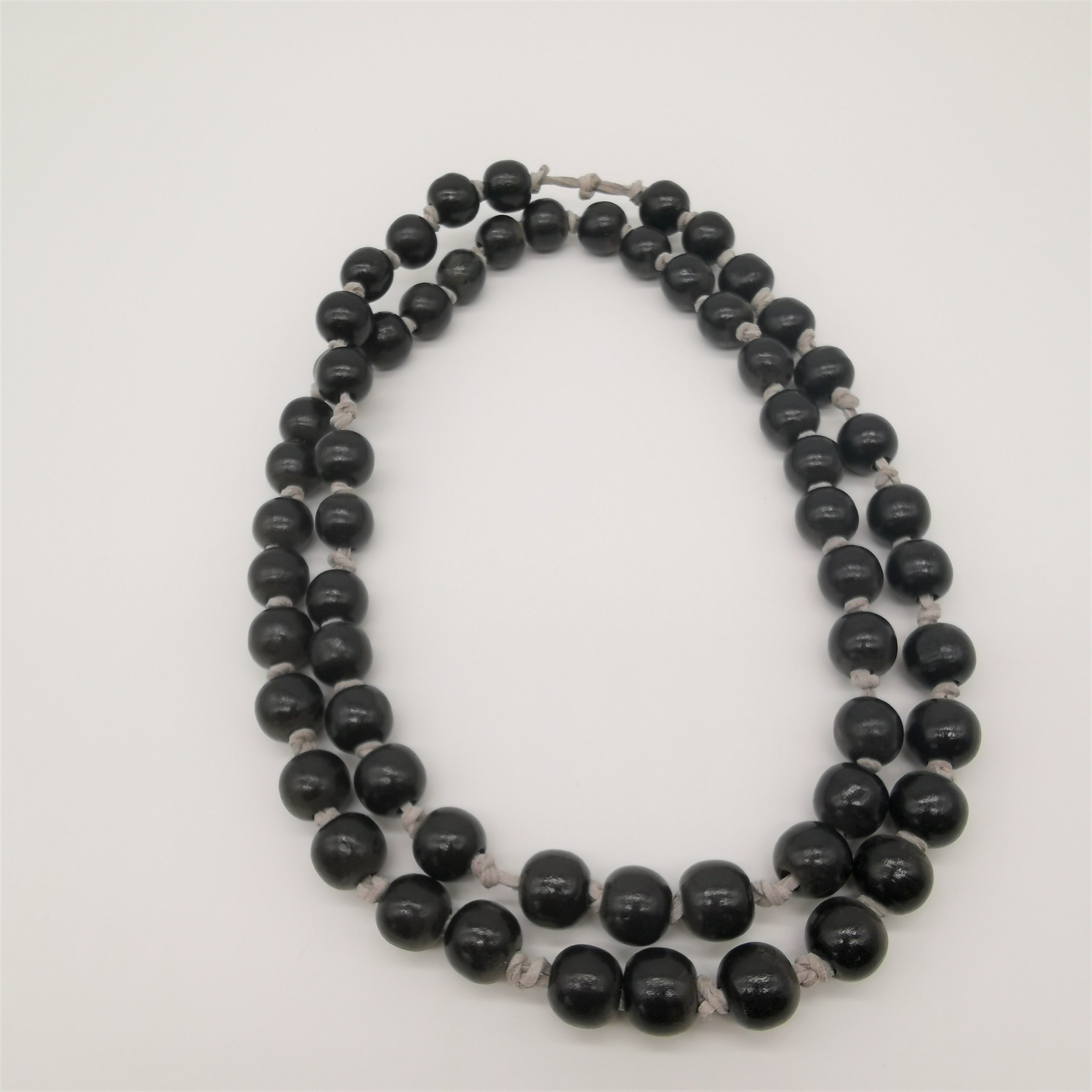 Knotted Wood Bead Necklace justdandy