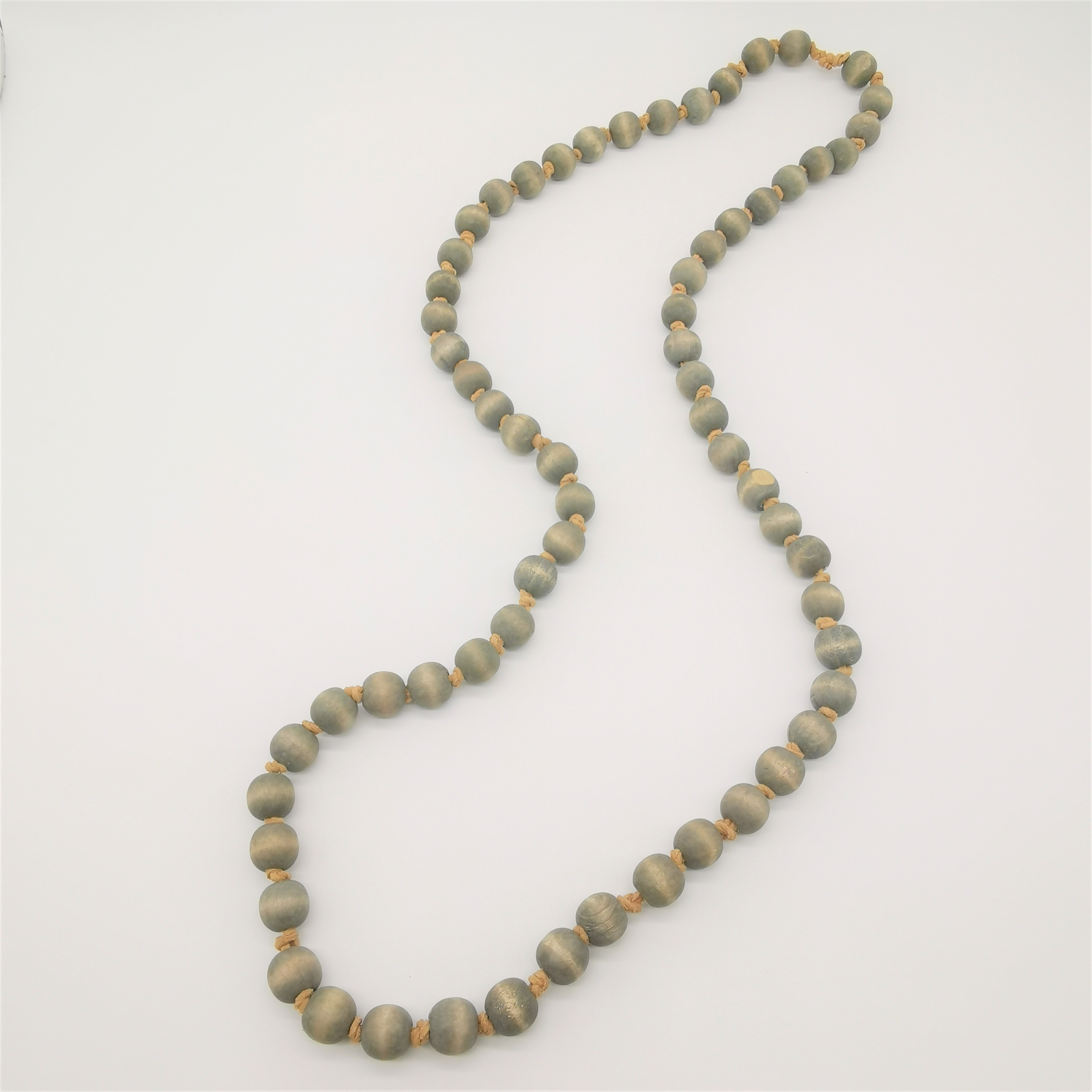 Knotted Wood Bead Necklace justdandy