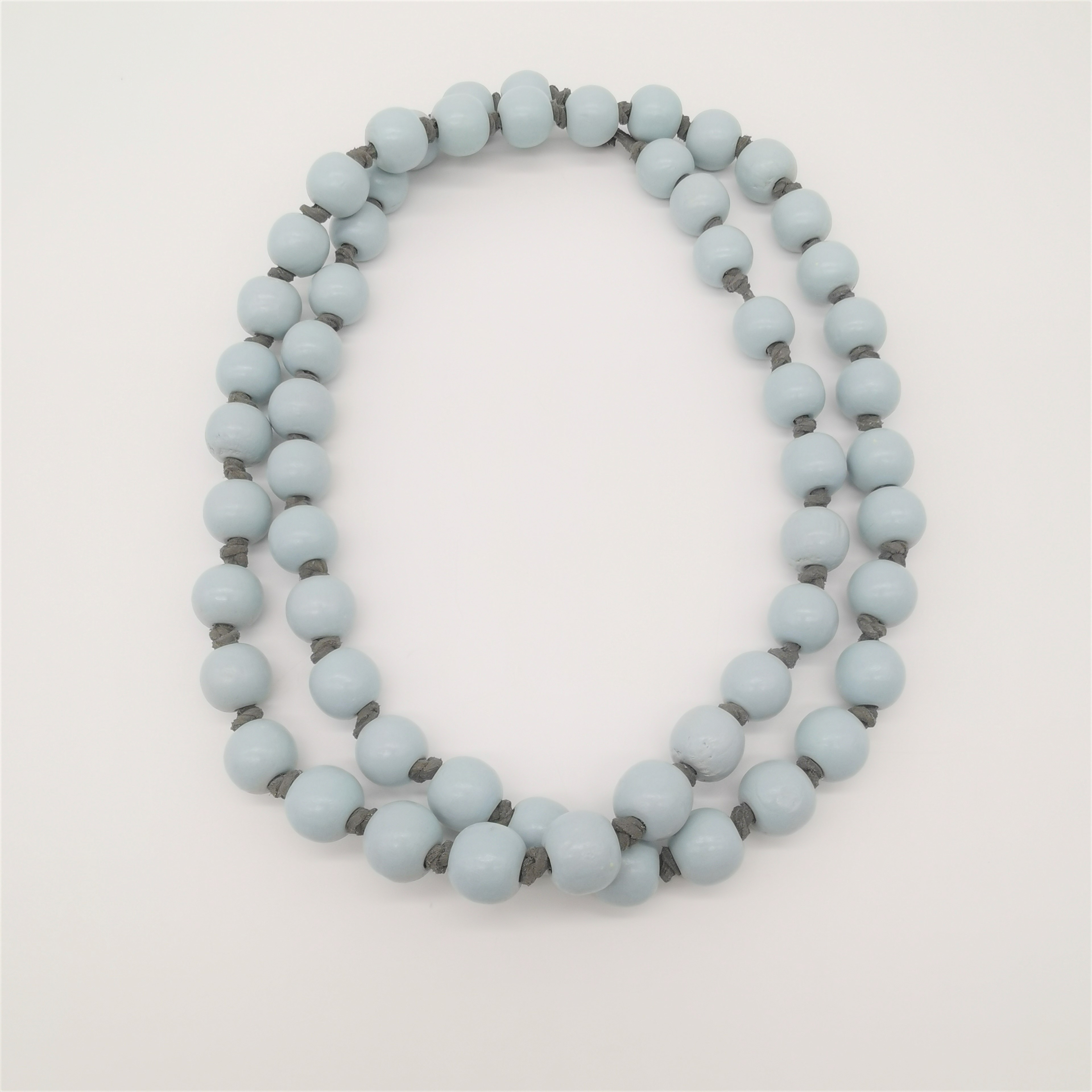 Knotted Wood Bead Necklace justdandy