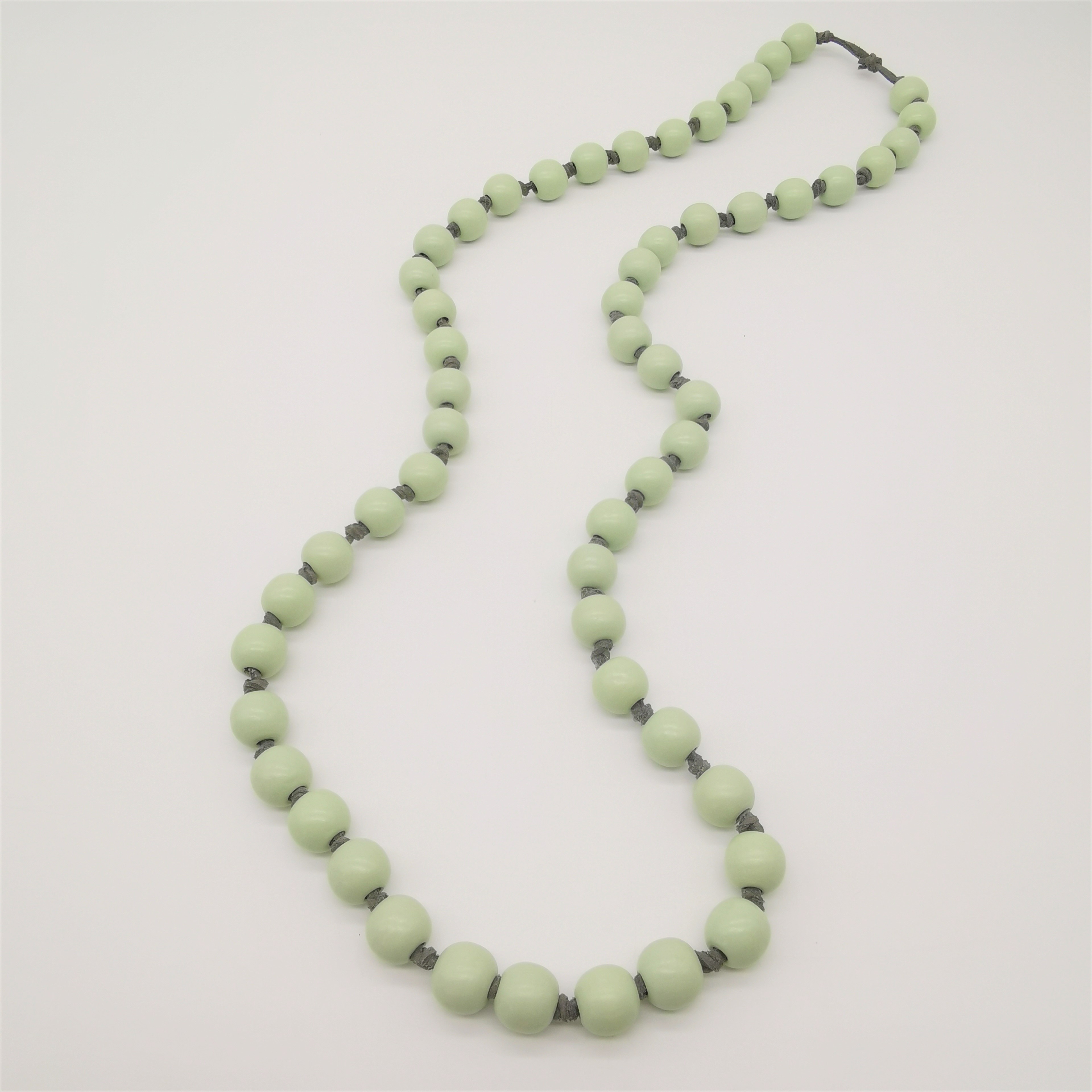 Knotted Wood Bead Necklace justdandy