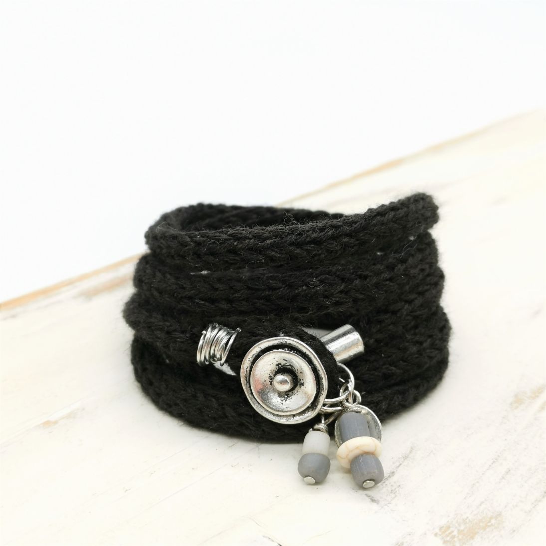 black wrap bracelet